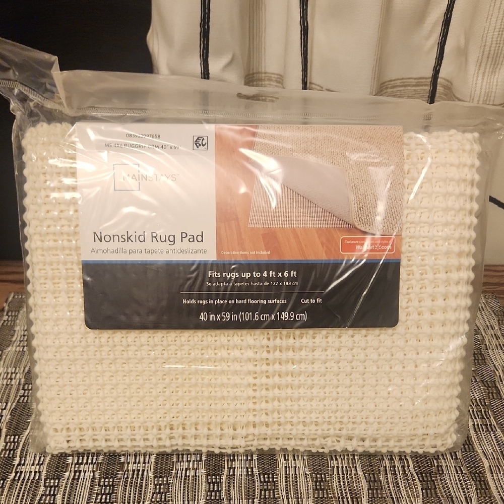 Mainstays Nonskid Rug Pad - Cream